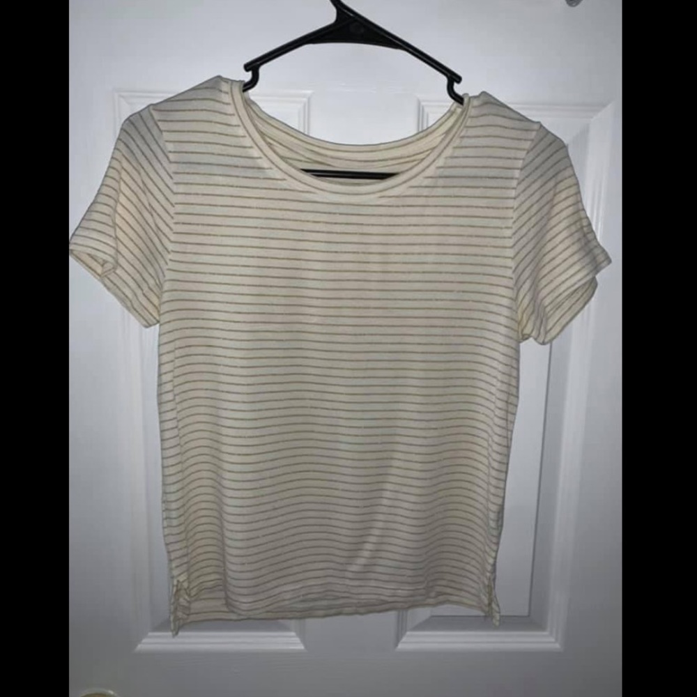 American Eagle golden striped top